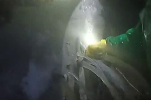 黄山消防水池堵漏现场